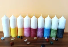 Svíčky s kamenem sada 2