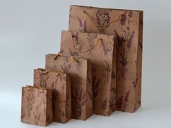 Papírová taška s potiskem Levandule