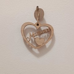 Srdce 10 cm Mamince přírodní