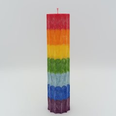 Čakrová svíčka sedmibarevná