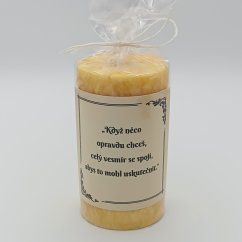 Svíčka s citátem oranžová