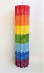 Čakrová svíčka sedmibarevná