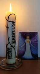 Svíčka Ježíš Kristus + obrázek