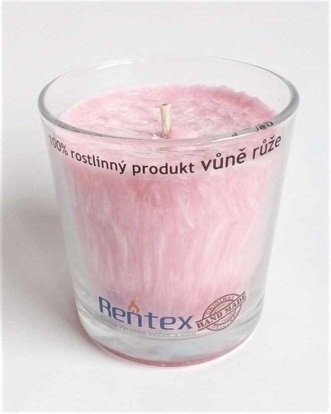 Vonná svíčka ve skle růže Vonná svíčka ve skle růže