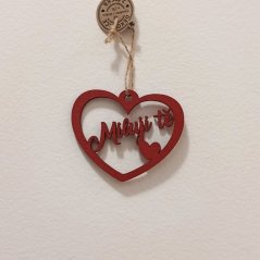 Srdce 10 cm Miluji tě červená