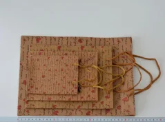 Papírová taška s potiskem Srdíček