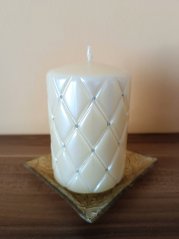 Florence svíčka válec krémová