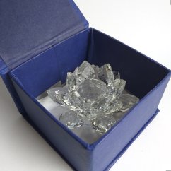 Křišťálový květ lotos 9 cm