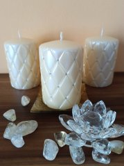 Florence svíčka válec krémová