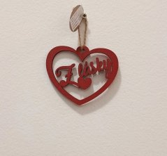 Srdce 10 cm Z lásky červená