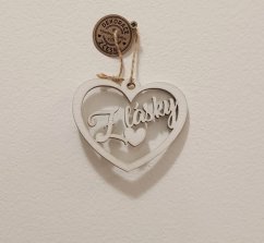 Srdce 10 cm Z lásky bílé