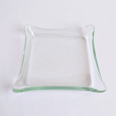 Podložka pod svíčky hranatá čirá