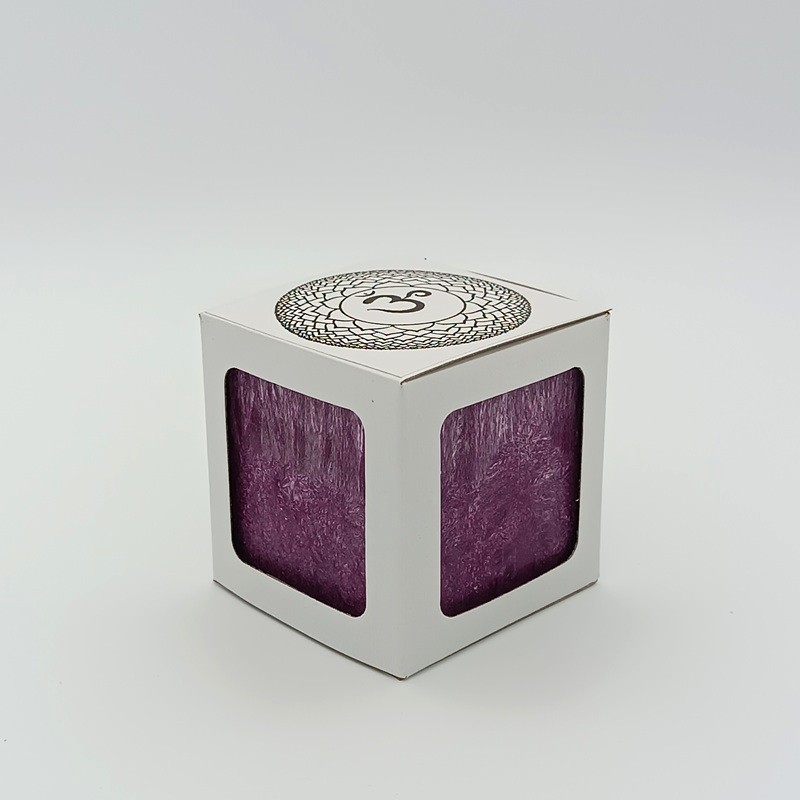 Čakrová kostka-svíčka 7. čakra