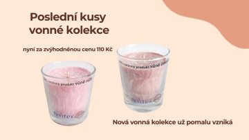 Výprodej vonných svíček ve skle – poslední kusy skladem