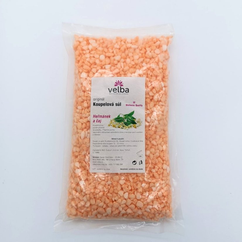Koupelová sůl heřmánek a čaj 750g