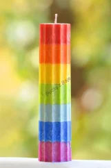 Čakrová svíčka sedmibarevná