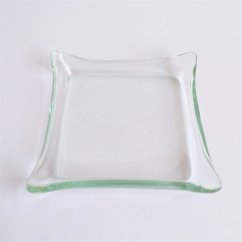 Podložka pod svíčky hranatá čirá