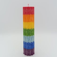 Čakrová svíčka sedmibarevná