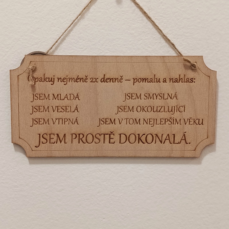 Cedulka afirmace Žena