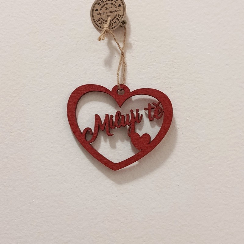 Srdce 10 cm Miluji tě červená