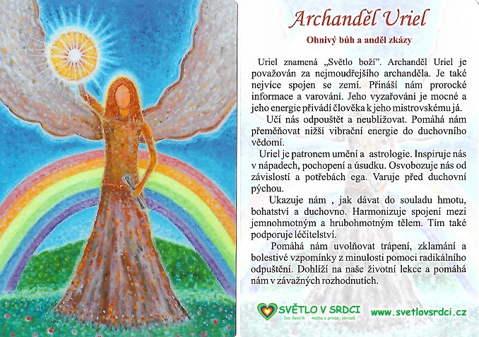 Archanděl Uriel - harmonizační obrázek