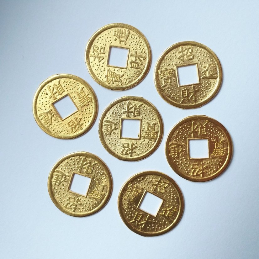 Čínská mince pro štěstí 7 ks Čínská mince pro štěstí 7 ks