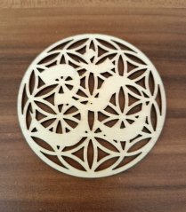 Dřevěný podtácek - symbol ÓM