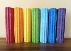 Svíčka oranžová vysoká 2. čakra