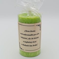 Svíčka s citátem zelená